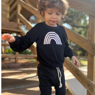 Kit 1 Conjunto Infantil unissex moletinho Inverno
