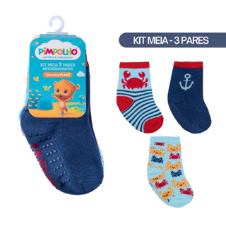 Kit De Meias 3 Pares De Meias pimpolho bebe enxoval