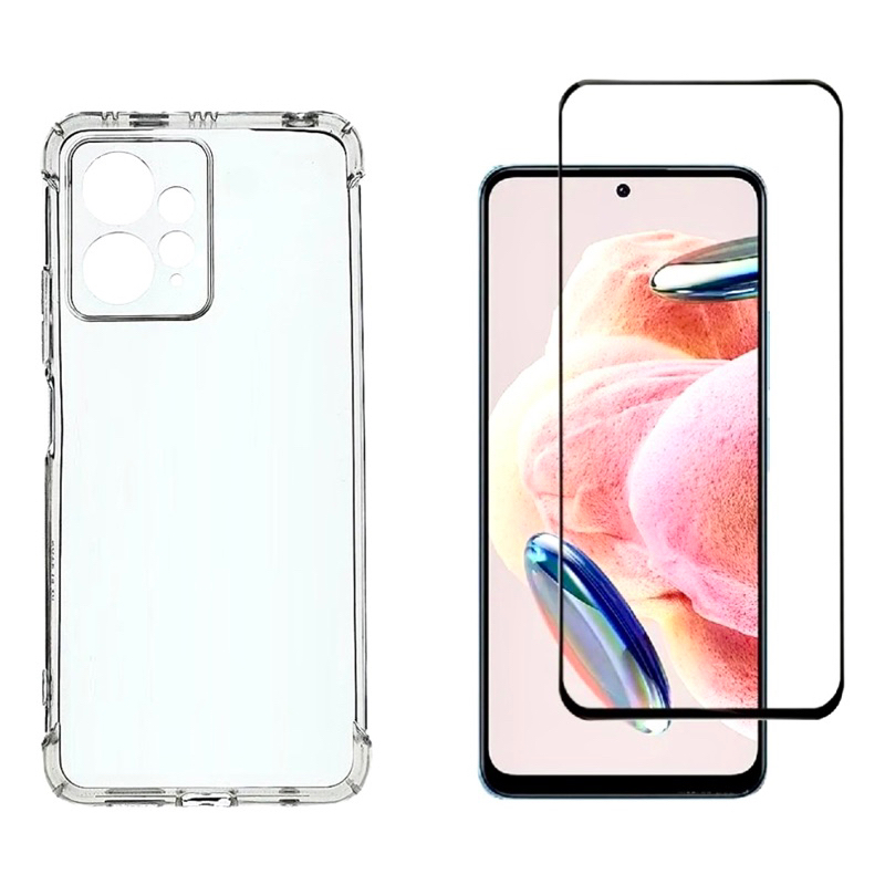 Capinha Capa + Película de Vidro 3D Note 12 4g Xiaomi Redmi