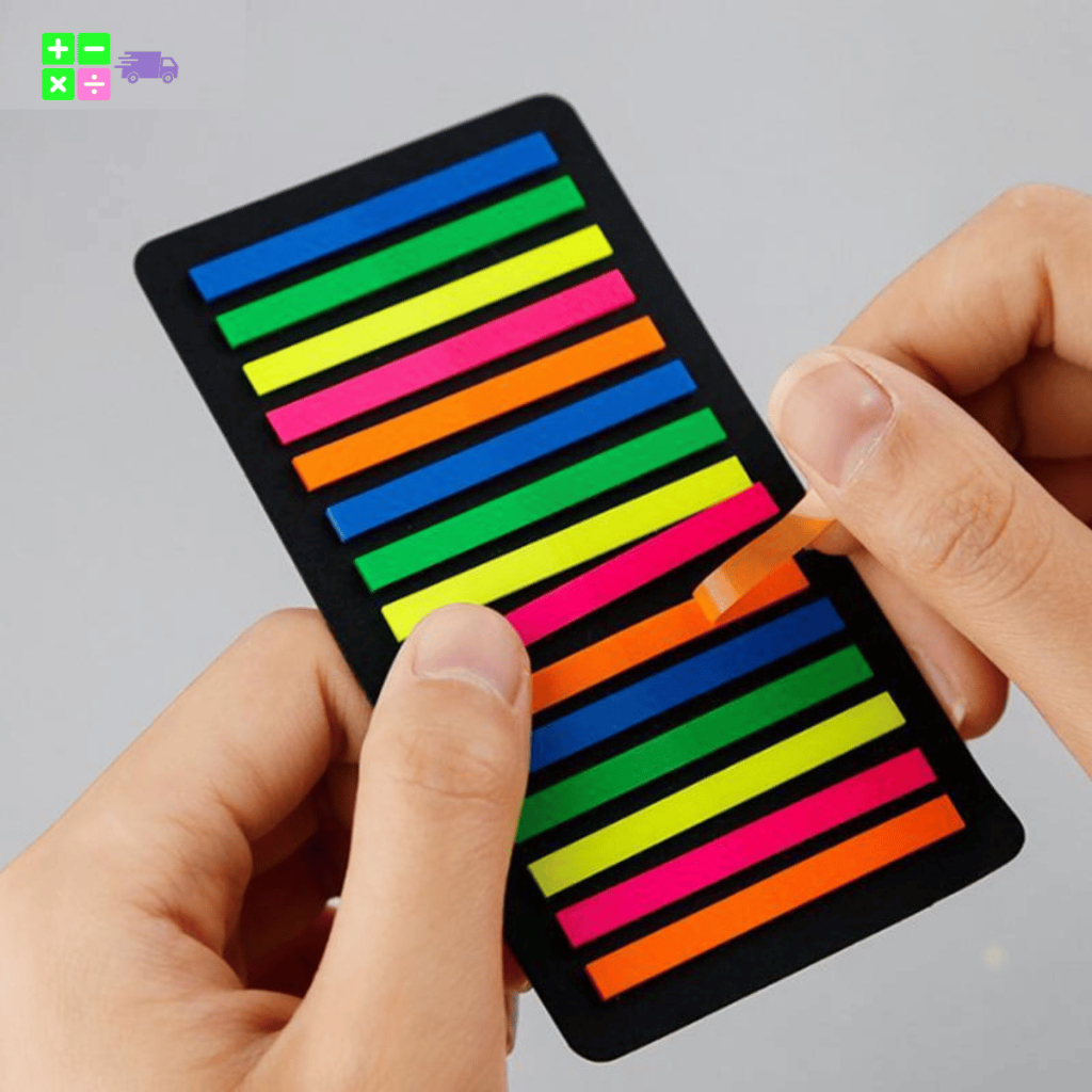 KIT 2 Adesivos Coloridos Transparentes Etiqueta Autocolante Marca Texto ...