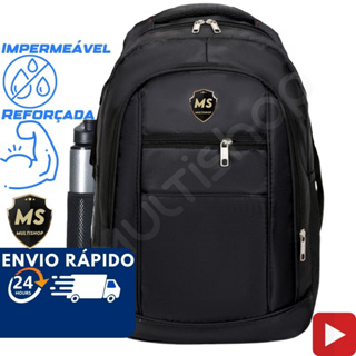 Mochila Bolsa Reforçada Escolar Notebook Ótima Qualidade Faculdade Com Cabo Executiva Esportiva USB Grande Impermeável