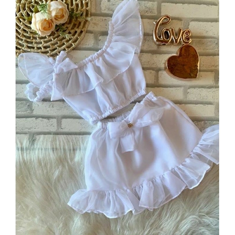 Saia Barbie Roupas Infantil Menina Blogueirinha De Luxo