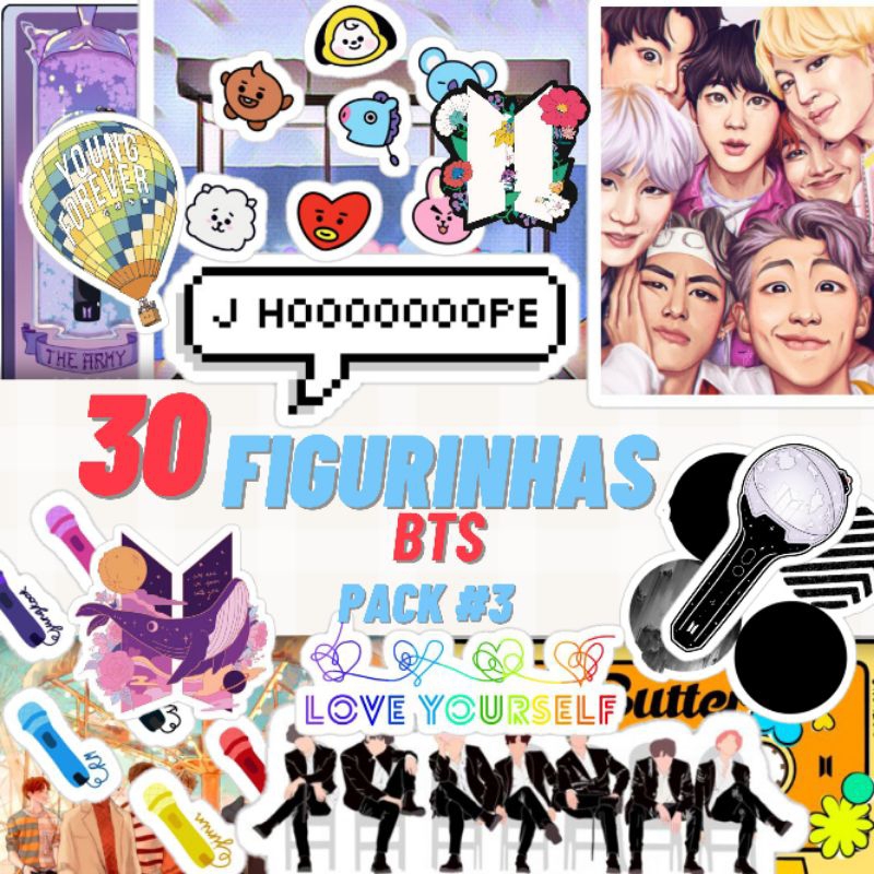30 Figurinhas de Kpop BTS Pack #3 | Shopee Brasil