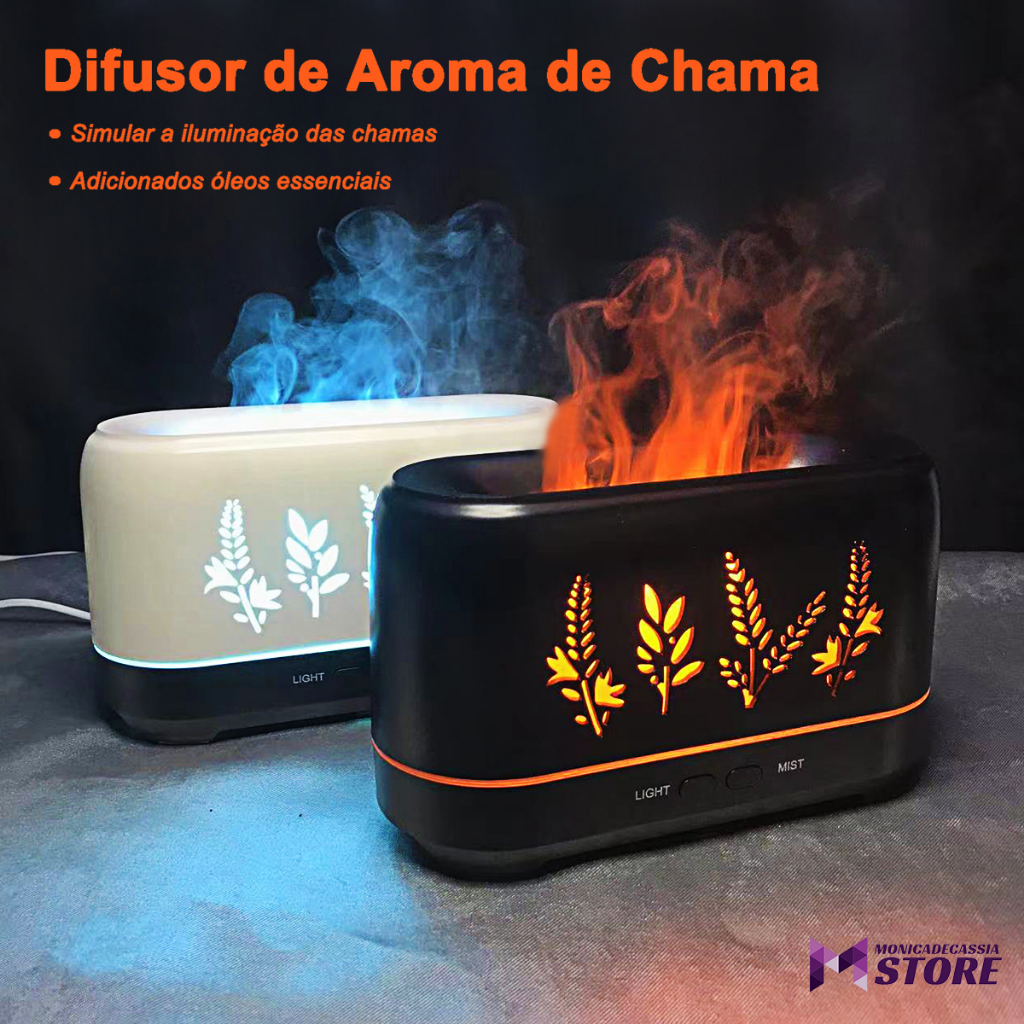 1pc, Humidificador De Chama De Simulação, Difusor De Aromaterapia