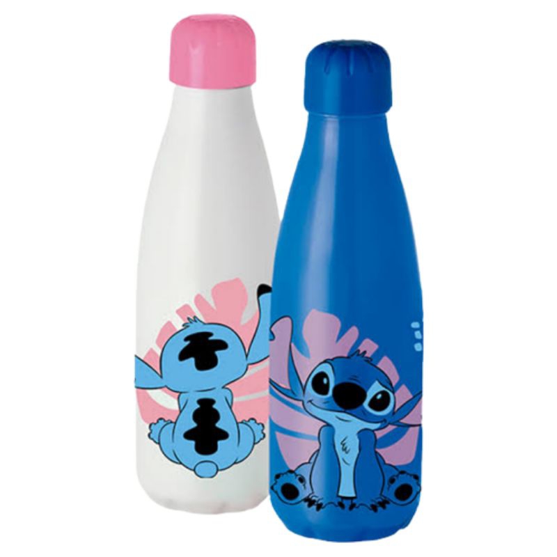 Garrafa de água Pet Stitch 600 ml Garrafinha de Plástico Infantil Plasduran