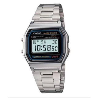 Relógio Casio Vintage unissex Prateado A158WA-1DF