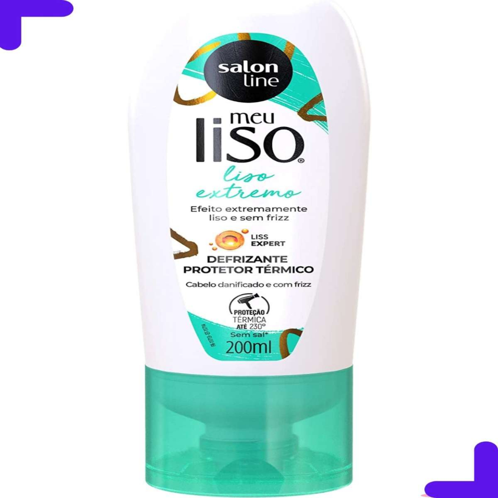 Defrizante Protetor Térmico Meu Liso Extremo Salon Line 200ml | Shopee ...