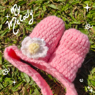 Tiara My Melody Sanrio de Crochê