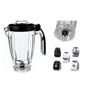 Copo P/Liquidificador Walita Philips Ri2044 / RI2081 Cristal Preto Resistente Com Tampa E Faca