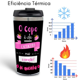Copo Termico Personalizado Cerveja Mulher 450ml Inox