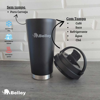 Copo Termico Aço Inox Vácuo C/ Tampa Bebidas Cerveja, Chopp, Chá, refrigerante, Água.