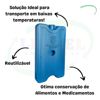 2 Gelo Rígido Artificial Placa Reutilizável Original 400ml