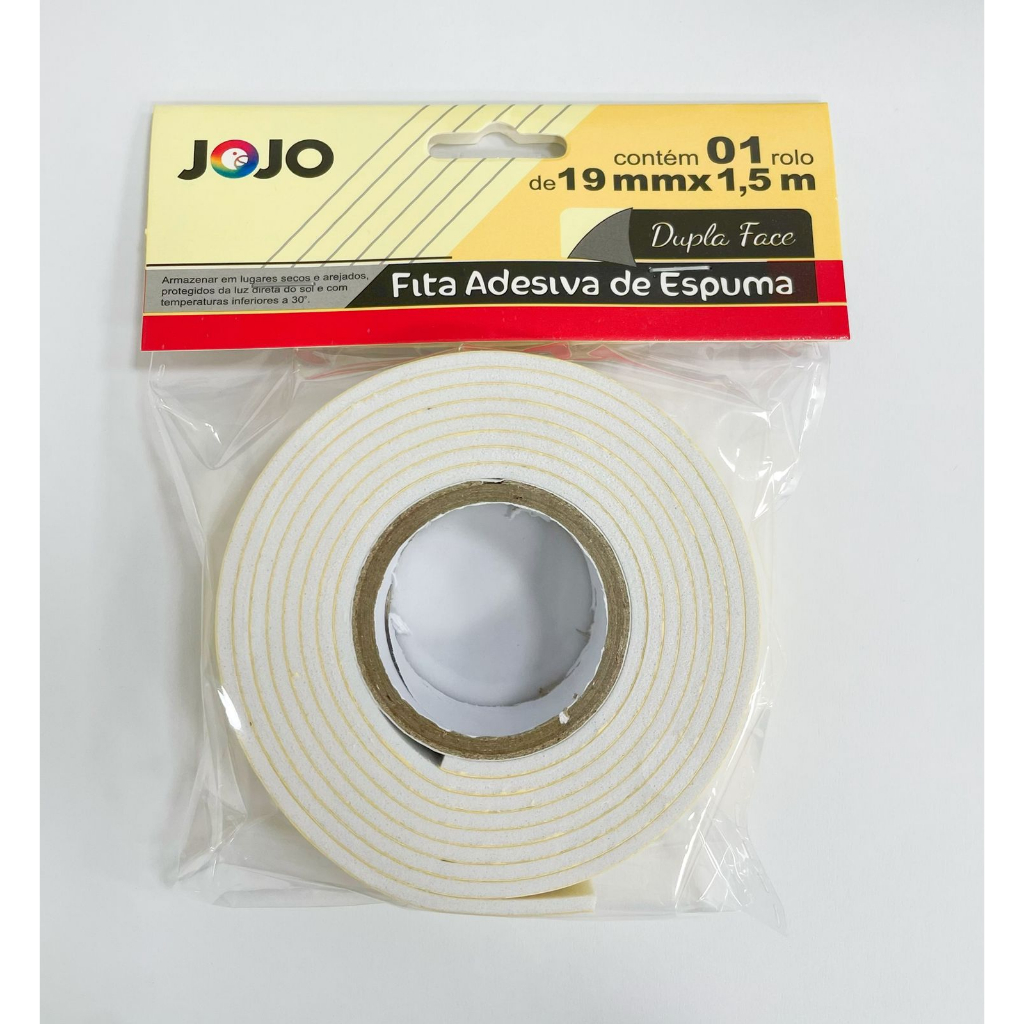 Fita Banana Adesiva de Espuma Dupla Face 19mm x 1,5m Profissional ...