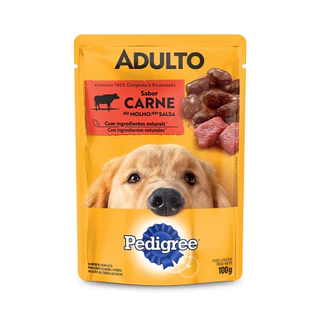 Ração Úmida Pedigree Sachê Cães Adultos Carne ao Molho 100g