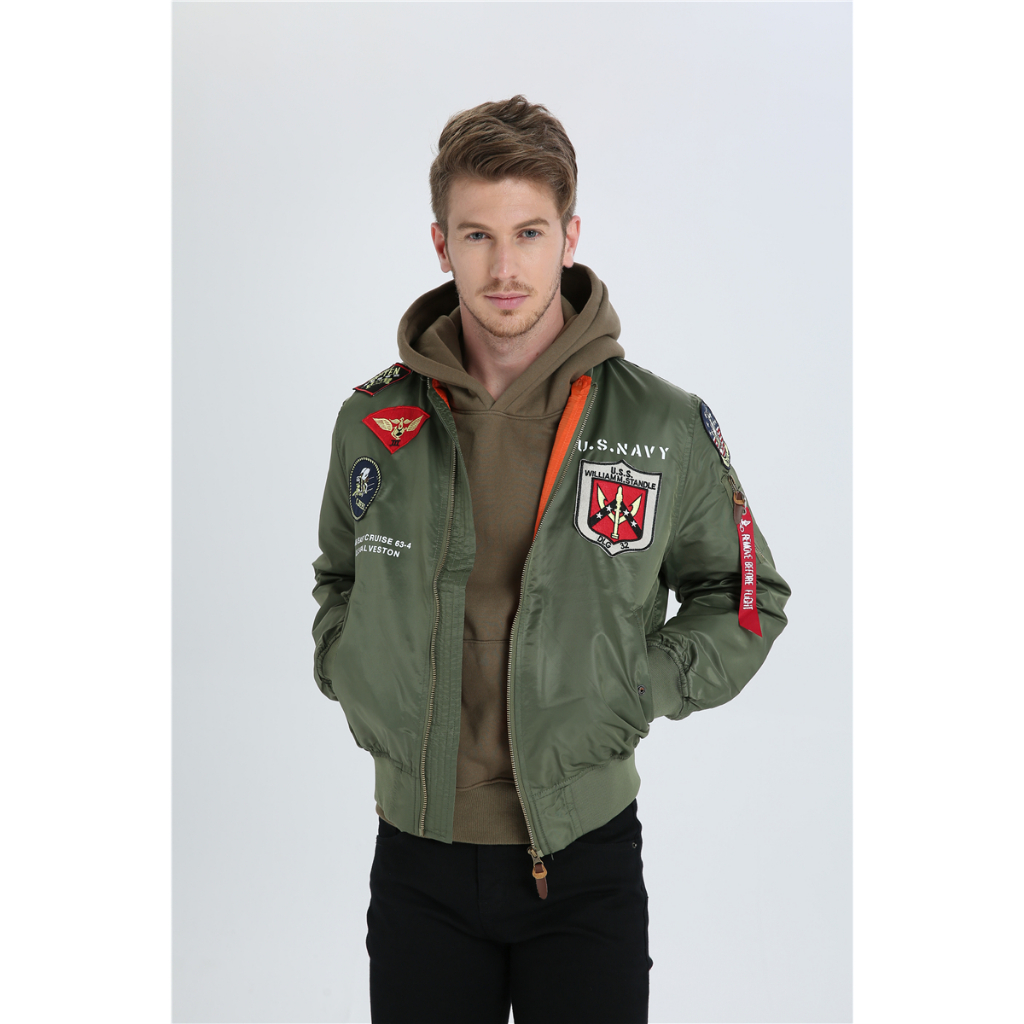 Jaqueta top gun store couro