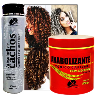 Creme de cabelo para cabelos cacheados Ativador e umidificador de cachos