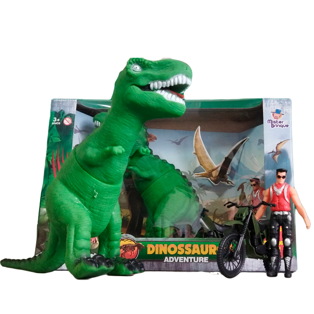 Brinquedo Dinossauro Rex Safari Dinossauro Carro E Boneco em