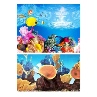 Painel Para Aquário 160cm X 60cm Papel Decorativo Para Fundo De Aquário Com Duas Estampas