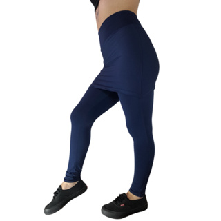 Calca Legging Suplex Saia Tapa Bumbum Cintura Alta Fitness Academia Shopee Brasil