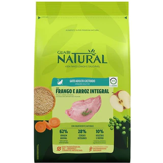 Ração Guabi Natural Gato Adulto Castrado Frango 7,5 kg