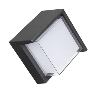 01 Arandela Luminária Preta Parede Muro Quadrada + Lâmpada Led G9 9w