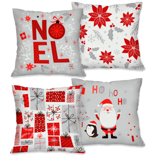 Capa Para Almofada Natal Papai Noel Ho Ho Ho 45x45cm - DadePresente