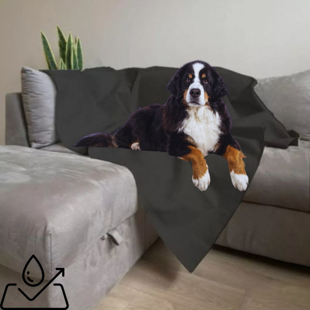 Capa Protetora de Sofá para Cães e Gatos - Contra Pelos e Líquidos - Com Forro Impermeável - 135x135