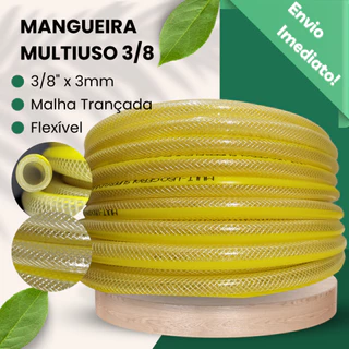 Mangueira Universal p/ Cozinha Trançada Multiuso Parede Grossa 3/8 x 3mm - 10, 20 e 50 metros