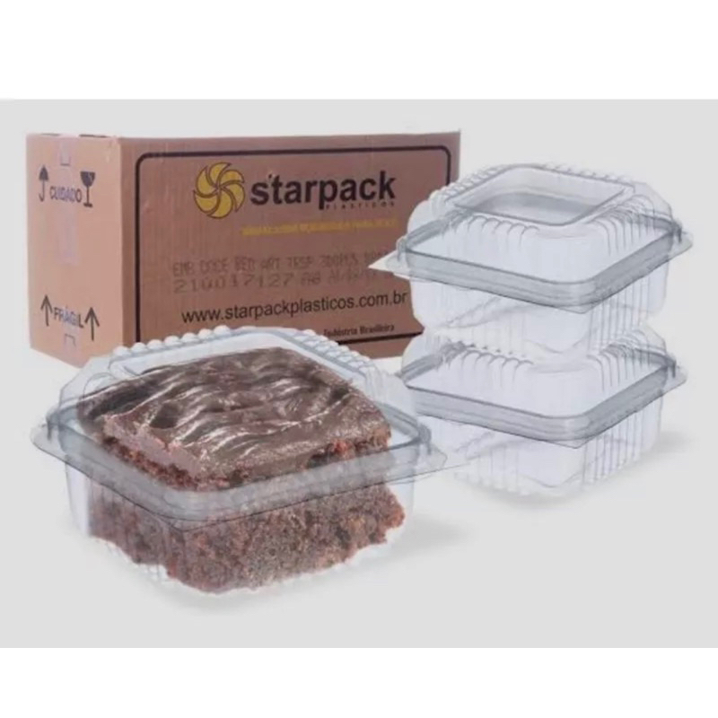 Embalagem Doce Quadrado Articulado 300ml c/300 Starpack | Shopee Brasil