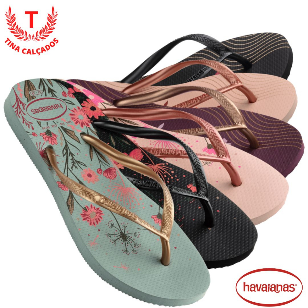 Chinelo havaianas best sale slim organic