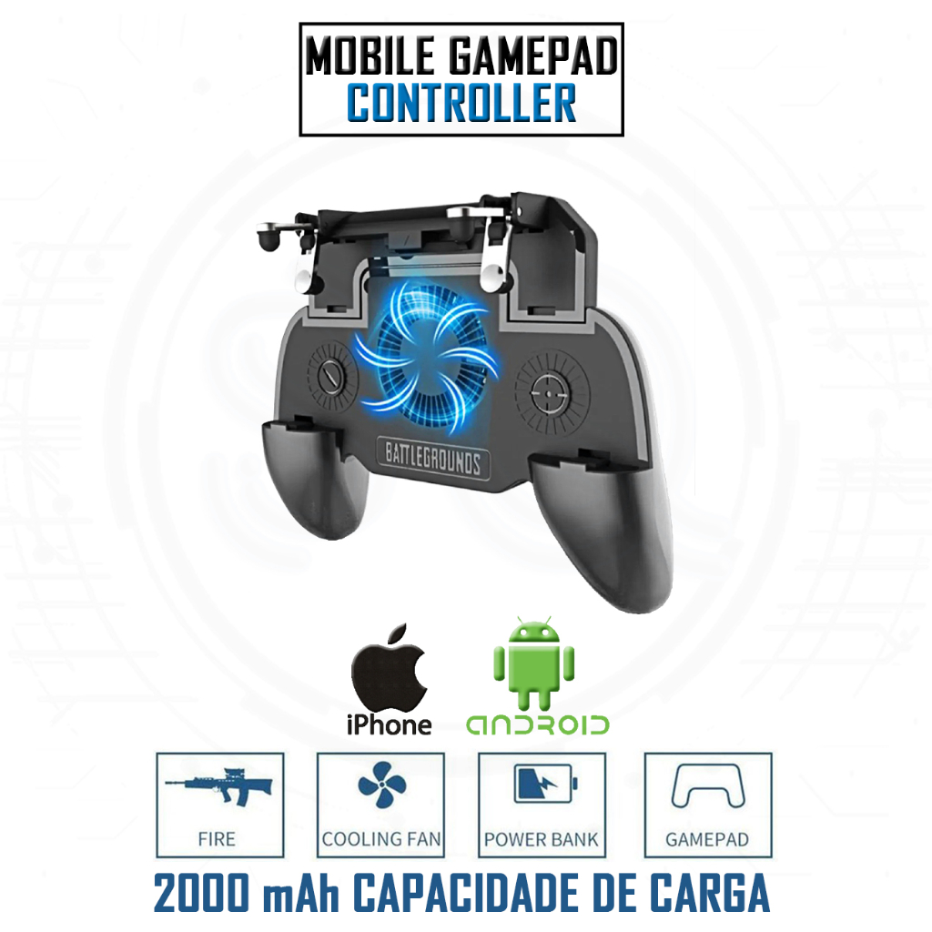 Gatilho L1 + R1 Pubg Free Fire Para Celular Game Mira Jogo