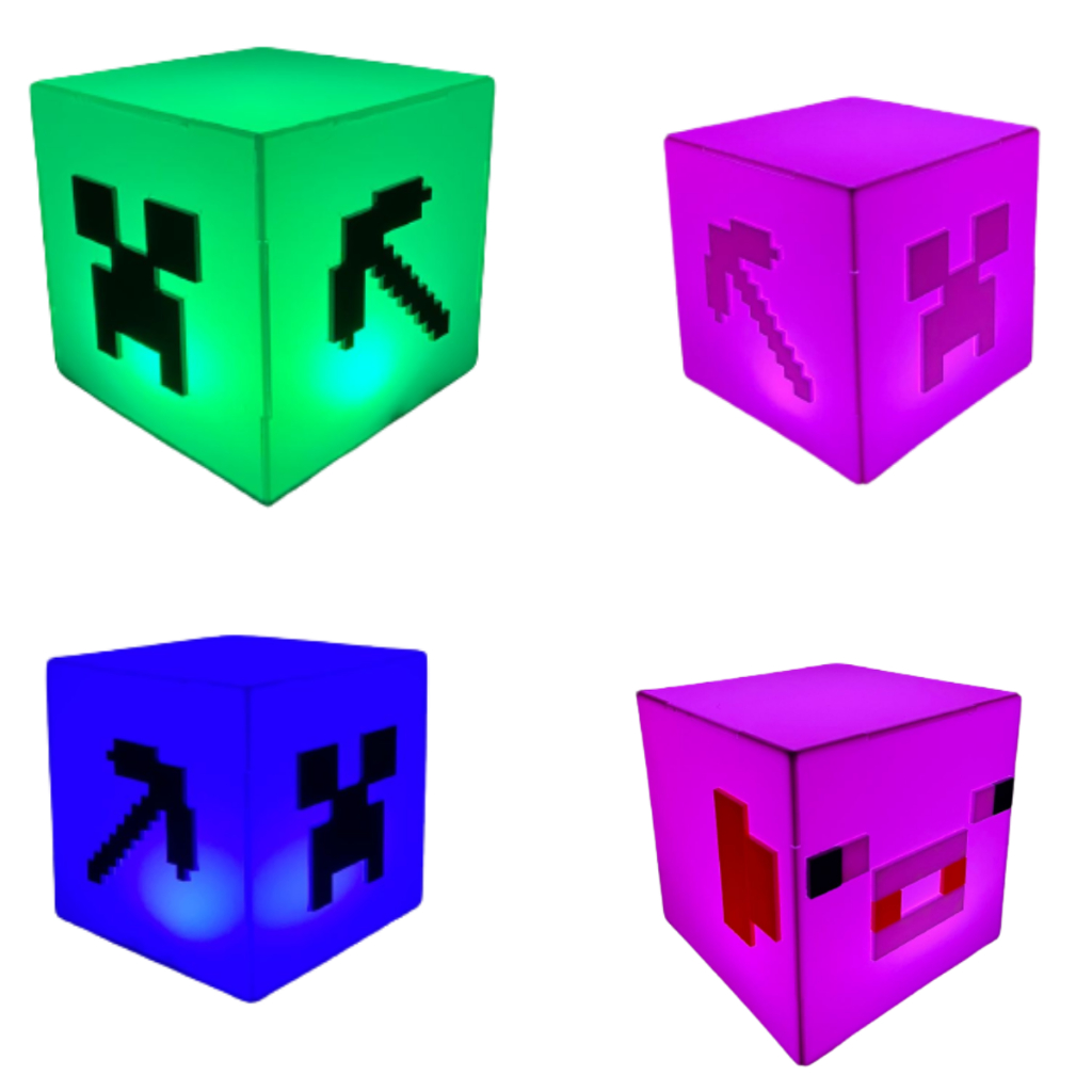 Luminárias Abajur Quarto Minecraft Geek Decorativo Gamer