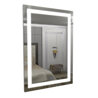 Espelho com Led 3000k 50x70 cm Botão touch Luz Branco Quente Banheiro, Maquiagem, Barbearia, Salão, Closet, Suíte, Decoração