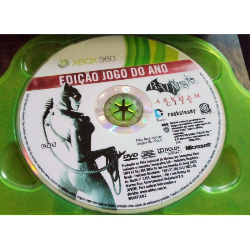 Jogo Batma Arkham city - Somente DLC mulher gato ( x box 360 midis fisica)