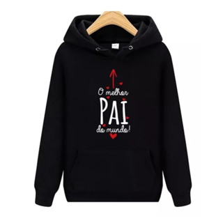 Casaco de frio Masculino O melhor pai do mundo dia dos pais