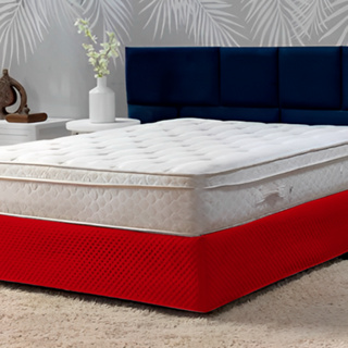 Saia Box Matelada Com Elástico Casal Padrão - Branco Solteiro/Casal/Queen/King Oferta