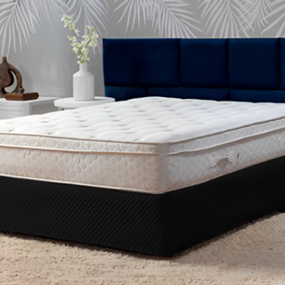 Saia Para Cama Box Queen, Casal, King, Solteiro Com Elástico em Toda Volta Queen Matelassê Ultrassônico