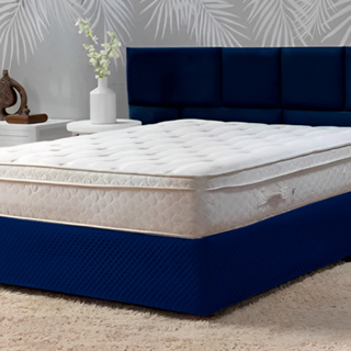 Saia Box Matelada Com Elástico Casal Padrão - Solteiro/King/Casal/Queen Promoção