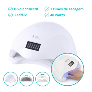 Cabine de LED UV Sun 5 Digital 48w Unha Gel Acrigel Secagem Rápida