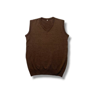 Colete Pulover Masculino Tricot Linha Liso Sem Manga