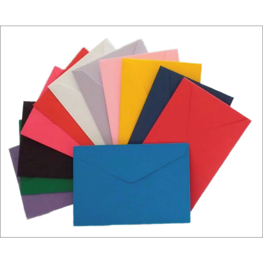 100 Envelope Colorido Convite Visita (72mmx108mm) Shopee Brasil