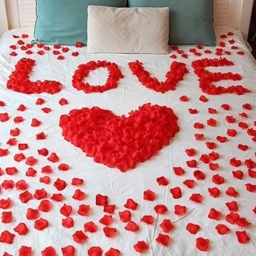 1000 Pétalas Rosas Artificiais Vermelho Decoração Festas Casamento Kit Romântico Noivado Comemoração