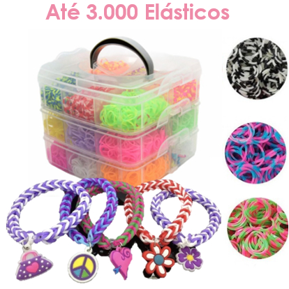 Kit 12 unidades de fecho com 4 mini elástico rabico infantil com pompom  penteados - Filó Modas - Elástico para Cabelo - Magazine Luiza