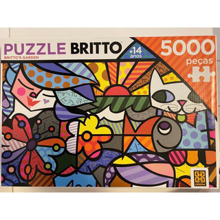Quebra-cabeça Puzzle Romero Britto - Brito's Garden 5000 peças - Grow ...