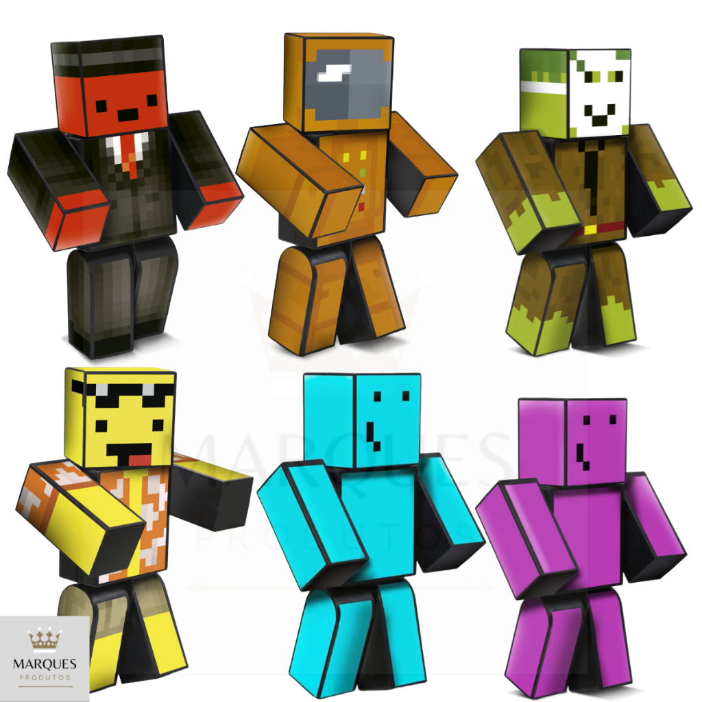 Boneco Problems + Kadu + Stick + Mel + Zoom + Melzinha 25 cm Turma do Problems Completa