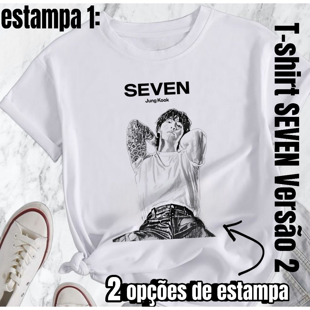 Camiseta SEVEN Jungkook - Jk BTS Versão 2 | Shopee Brasil