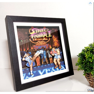 Street Fighter Alpha 3 (Akuma Portrait) - 3D Shadow Box Frame (9 x 9)