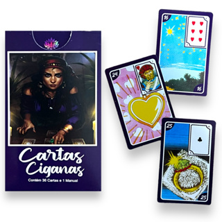 Kit Especial para Iniciantes no Tarot + 2 Baralho Cigano 36 Cartas e  Oráculo Marselha + Manual e Brinde