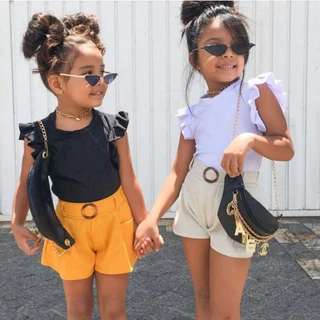 Kit 3 Blusa Infantil Manga Plissada Canelada Blogueirinha Atacado
