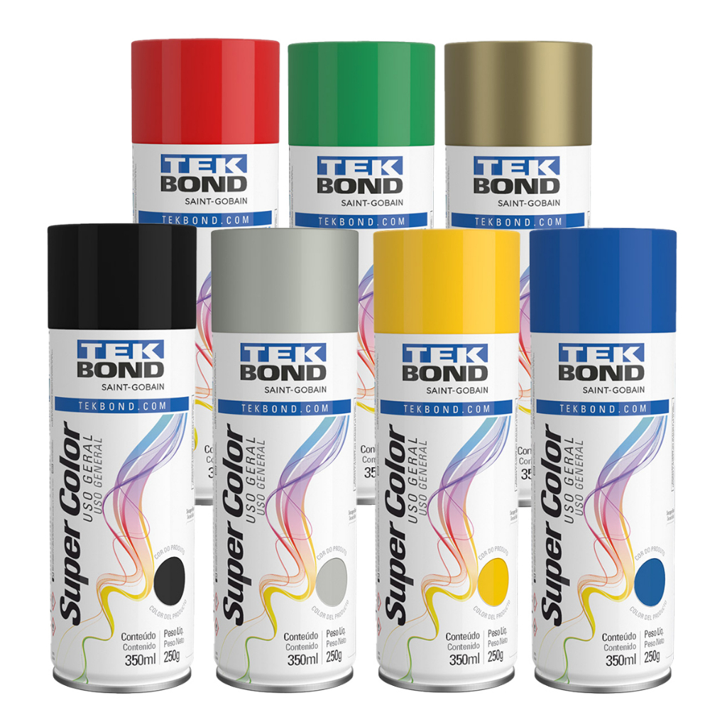 Tinta Spray super Color 350ml Cores Variadas P/ Ferro, Metal, Aço ...
